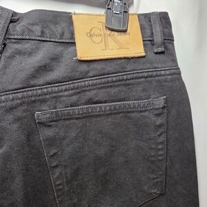 Classic Calvin Klein Women's Size 14 Black Denim Mom Jeans 5 Pocket 100% Cotton